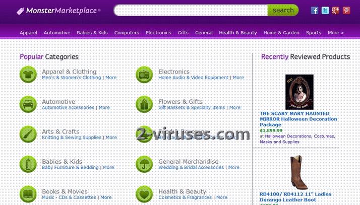 Monstermarketplace Redirect Virus