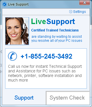 LiveSupport Adware