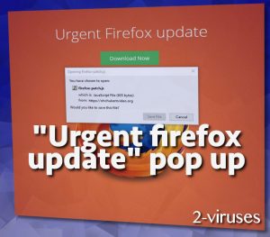 Urgent Firefox Update pop-up