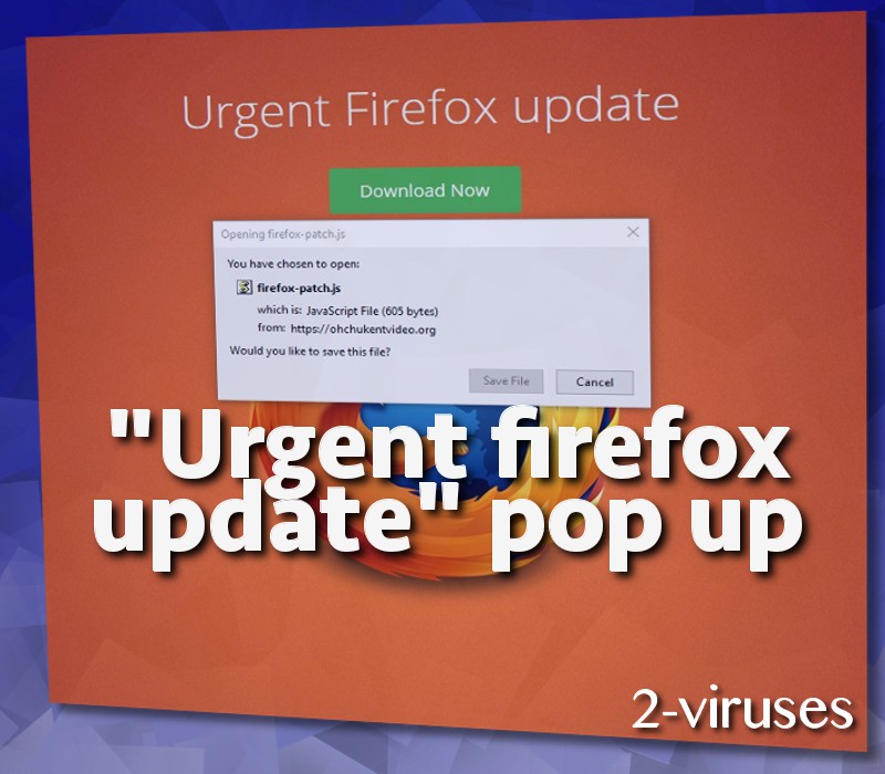 Urgent Firefox Update pop-up