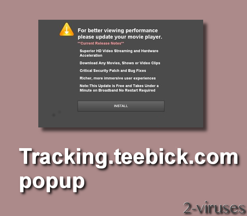 Tracking.teebick.com Pop-up