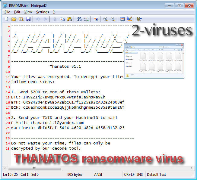 THANATOS ransomware virus remove