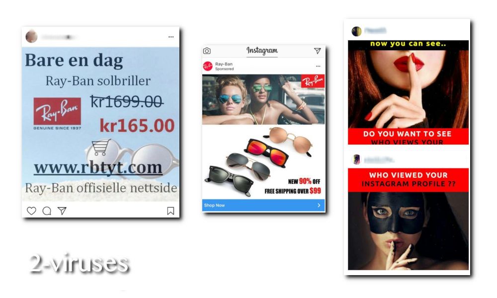 instagram virus scam who viewed your profile rayban