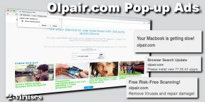 Popup-Werbung von Olpair.com