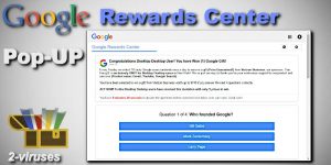 Google Rewards Centre Pop-up