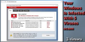 Scam: "Your Windows Is Infected With 5 Viruses!"
