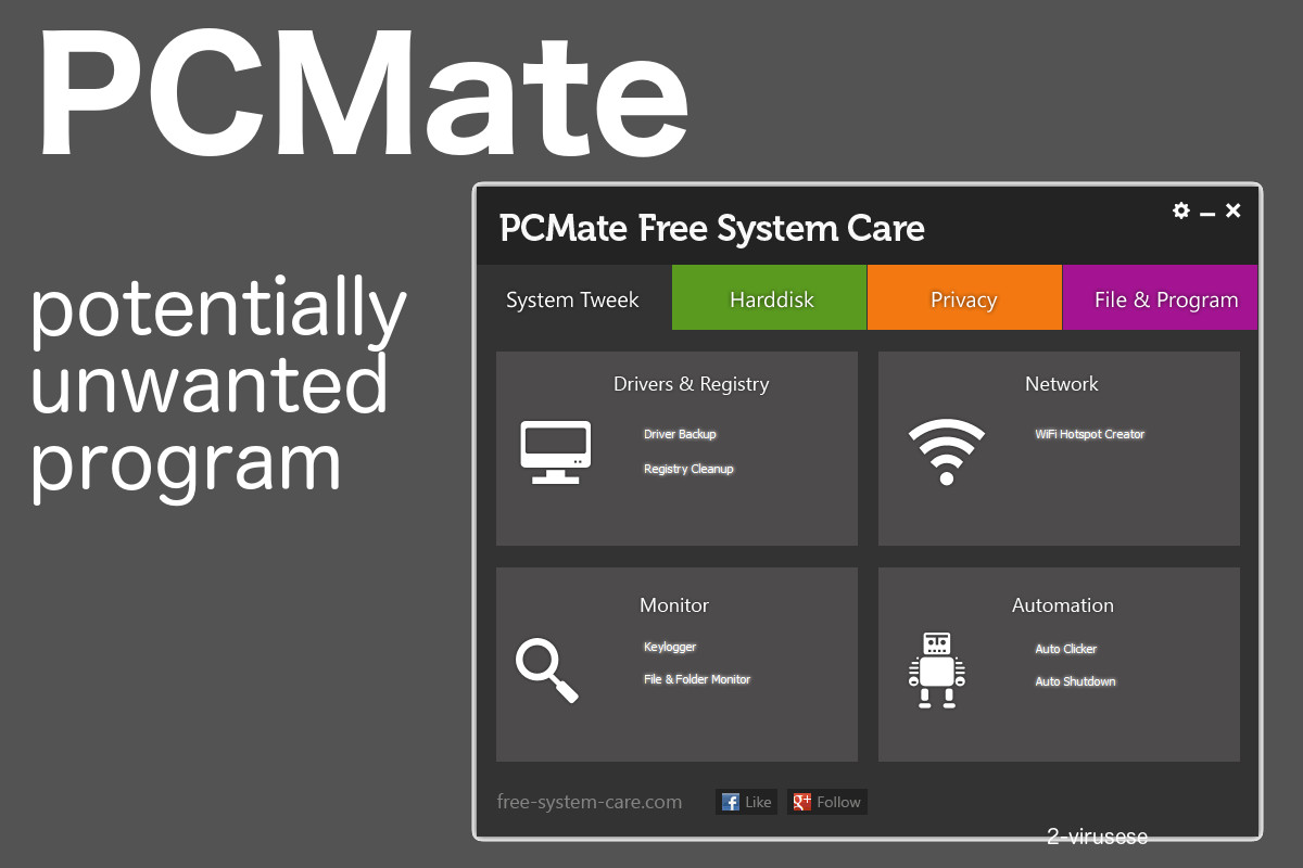 pcmate potentially unwanted program