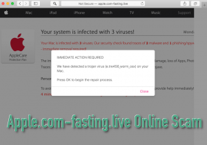 Online-Scam: Apple.com-fasting.live